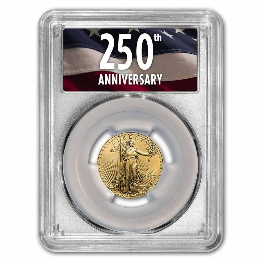 2026 1/4 oz American Gold Eagle MS-70 PCGS (FDI, 250th Anniv) | eBay